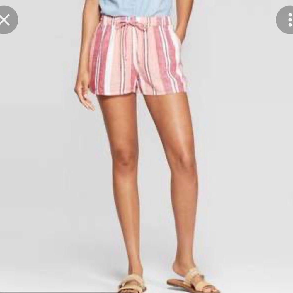 Pink Striped shorts